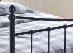 4ft6 Double Alder Black Victorian Style Metal Bed Frame 2